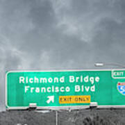 California Highway Traveling Richmond Bridge Poster