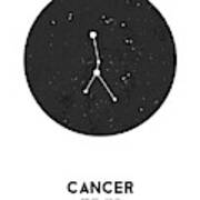 Cancer Poster - Zodiac Sign Print - Zodiac Poster - Cancer Print - Night Sky - Stars - Cancer Traits Poster