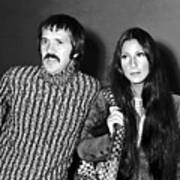 Candid Shot Of Cher And Sonny Bono Poster