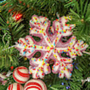 Candy Snowflake Poster
