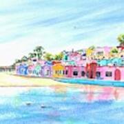 Capitola California Colorful Houses Poster
