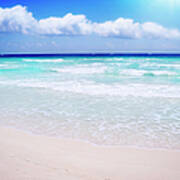 Caribbean Sea Shore In Sun Shine Poster