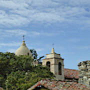 Carmel Mission Rooftops Poster