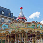 Carousel At The Hotel De Ville - Paris, France Poster