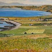Ceredigion Coast Path From Aberaeron To Llanrhystud Painting Poster