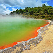 Champagne Pool, Rotorua, New Zealand Poster