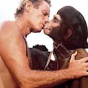 Charlton Heston And Kim Hunter In Planet Of The Apes -1968-. Poster