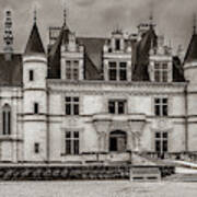 Chateau Chenonceau, Sepia Version Poster