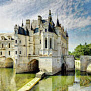 Chenonceau From The North Bank - Vintage Version Poster