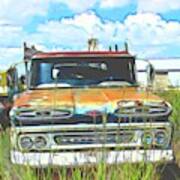 Chevy Truck In The Junkyard Poster