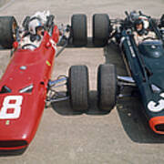 Chris Amon And Jackie Stewart At The Poster
