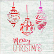 Christmas Baubles Poster
