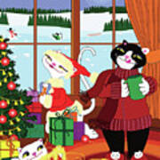 Christmas Cats Theme Christmas Decorations V2 Poster