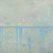 Claude Monet -paris, 1840-giverny, 1926-. Charing Cross Bridge -1899-. Oil On Canvas. 64.8 X 80.6... Poster