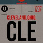 Cle Cleveland Luggage Tag I Poster