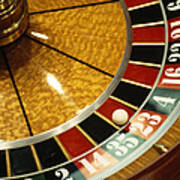 Close-up Of A Roulette Wheel Poster