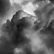 Clouds 9 In Black And White Poster