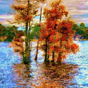 Coastal Autumn In North Carolina Ap Poster