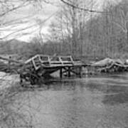 Collapsed Bridge At Waterloo Village Poster