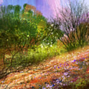 Colorful Meadowlandscape Digital Poster