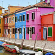 Colors Of Burano Italy #5 Poster