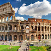 Colosseum In Rome Italy Ancient Roman Poster