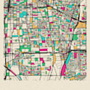 Compton, California City Map Poster