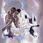 Couple Dance Art Of Ballerina Poster