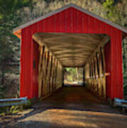 Covered Bridge At Mcconnells Mill State Park Poster