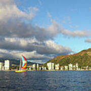 Cruising Past Diamond Head Poster