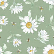 Daisy Days Pattern Viid Poster