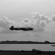 Dambusters Lancasters At Abberton Bw Version Poster