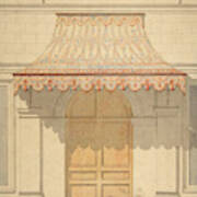 Design For An Awning Over A Door, In Moorish Style. Poster