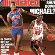 Detroit Pistons Joe Dumars, 1989 Nba Basketball Preview Sports Illustrated Cover Poster