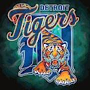 Detroit Tigers Baseball Poster, Mlb Team Logo Sports Art Posters, Major League Baseball Memorabilia Poster