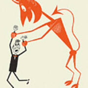 Devil Tempting A Man Poster