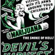 Devil's Harvest Marijuana Poster