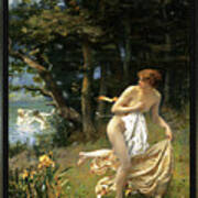 Dianas Maidens By Edward Robert Hughes Poster