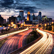 Downtown Minneapolis Skyscrapers Poster