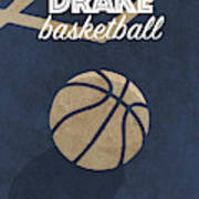Drake Basketball College Retro Vintage Poster University Series Poster