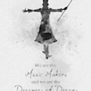 Dreamers Of Dreams Black And White Poster