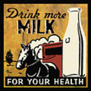 Drink More Milk Poster