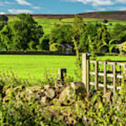 Drystone Wall, Reeth, Yorkshire Dales Poster