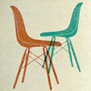 Eames Plastic Side Chairs Ii Poster