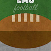 Eastern Michigan Football College Sports Retro Vintage University Poster Series Poster