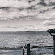 Edmonds Beach In Black And White Poster