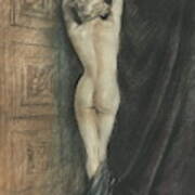 Edouard Chimot Nude In Boudoir Poster