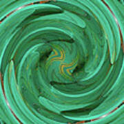 Emerald Swirl Poster