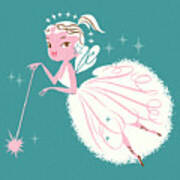 Fairy Princess With Wand Poster