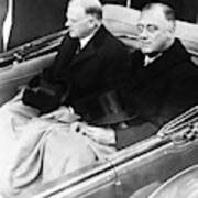 Fdr And Herbert Hoover - Inauguration Day 1933 Poster